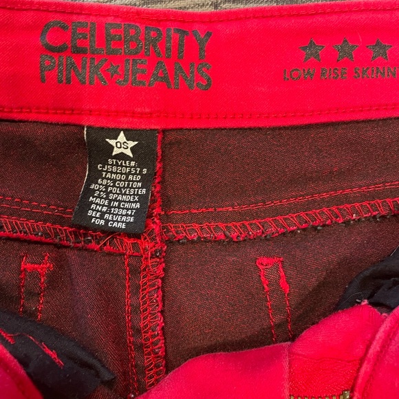 Red - Low Rose Skinny Jeans - Picture 3 of 3